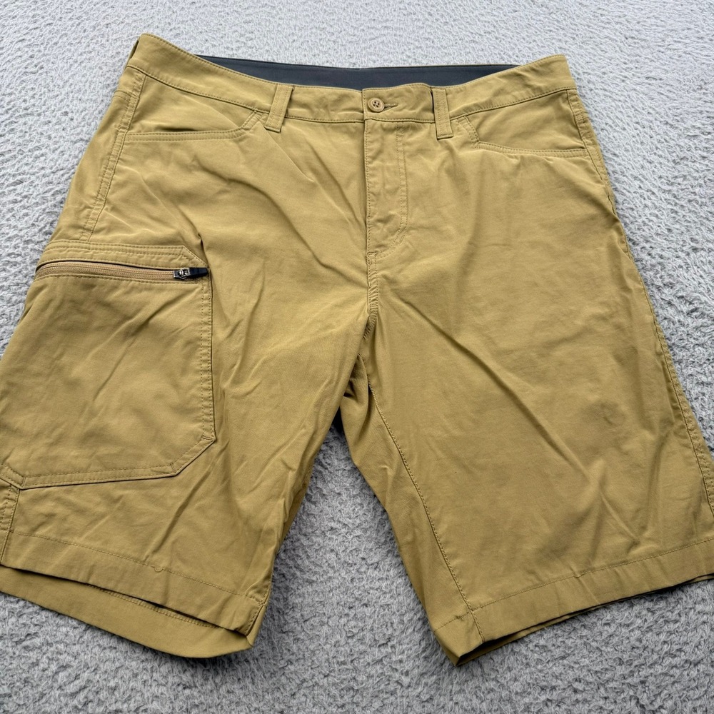 Eddie Bauer Cargo Shorts Mens 35 Tan Utility Hiking Outdoor Fishing Casual